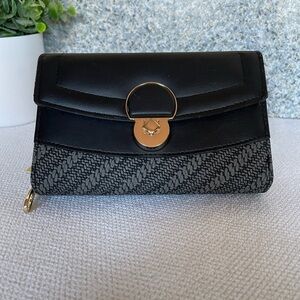 Sleek Black and Gray Wallet with a Striking Pattern By Jolene Couture. NWT